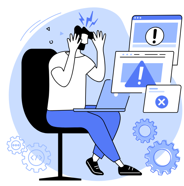 Frustrated customers struggling with outdated website support options